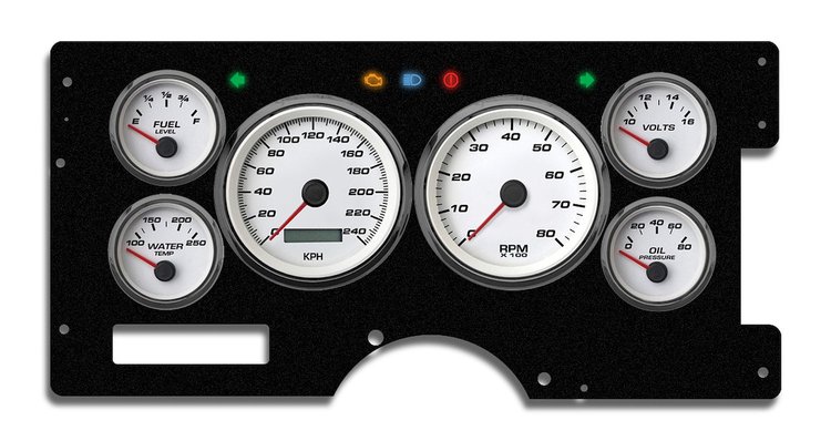 89101-03M Performance Series Direct-Fit Gauge Kit, GM Full-Size Pickup 88-94, White