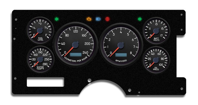 89421-01M Aviator Series Direct-Fit Gauge Kit, GM Full-Size Pickup 88-94, Black