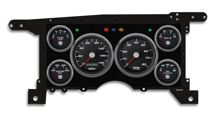 90111-01 Performance Series Direct-Fit Gauge Kit, GMc/Chevy S10/S15 86-93, Black
