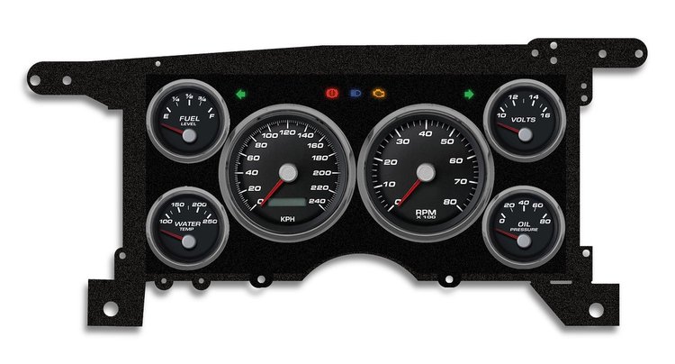 90111-01M Performance Series Direct-Fit Gauge Kit, GMc/Chevy S10/S15 86-93, Black