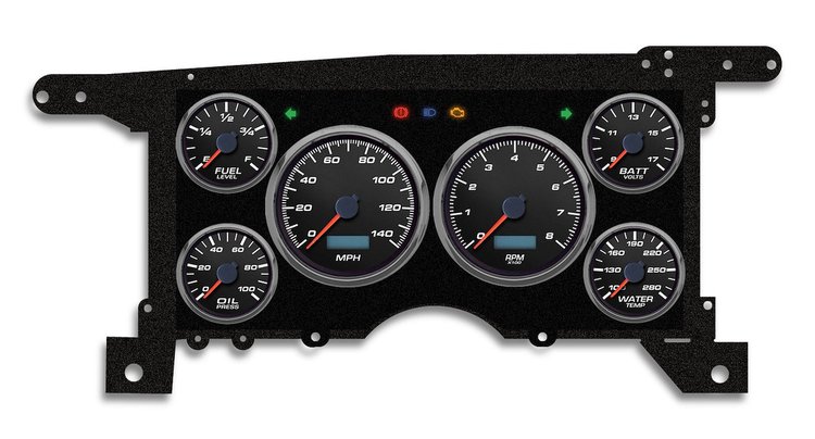 90211-01 Performance Ii Series Direct-Fit Gauge Kit, GMc/Chevy S10/S15 86-93, Black