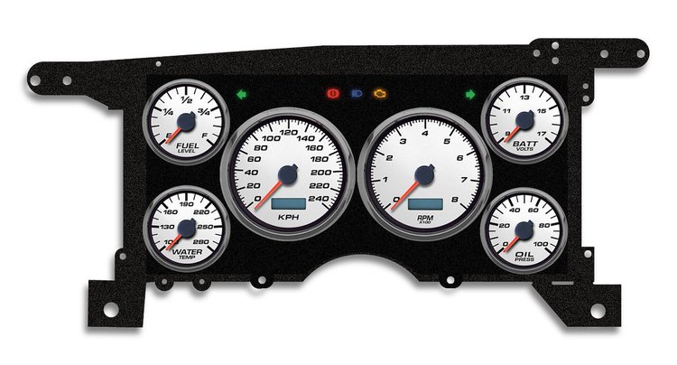 90211-03M Performance Ii Series Direct-Fit Gauge Kit, GMc/Chevy S10/S15 86-93, White