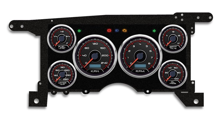 90311-01M CFR Redline Series Direct-Fit Gauge Kit, GMc/Chevy S10/S15 86-93, Black