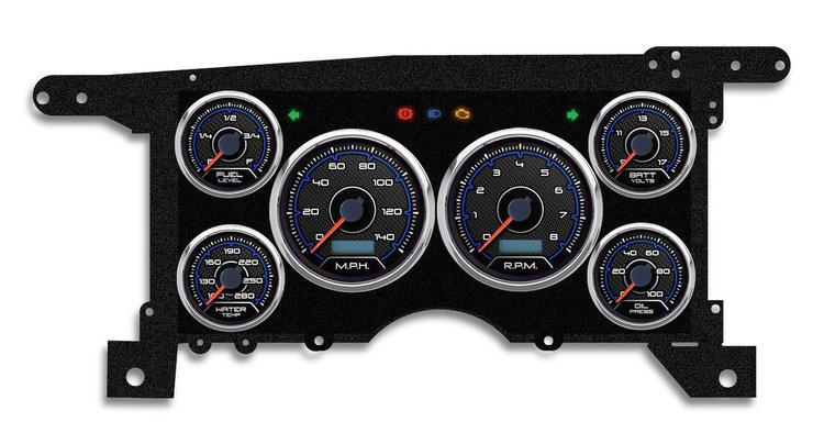 90311-05 CFR Blueline Series Direct-Fit Gauge Kit, GMc/Chevy S10/S15 86-93, Blue