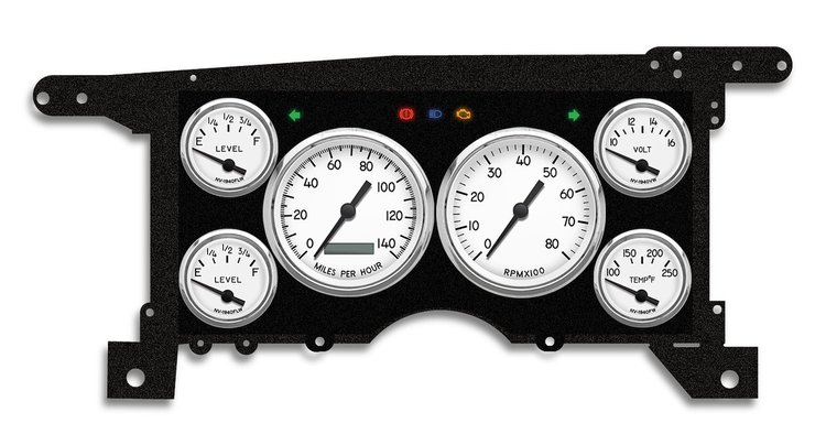 90411-03 1940 Series Direct-Fit Gauge Kit, GMc/Chevy S10/S15 86-93, White