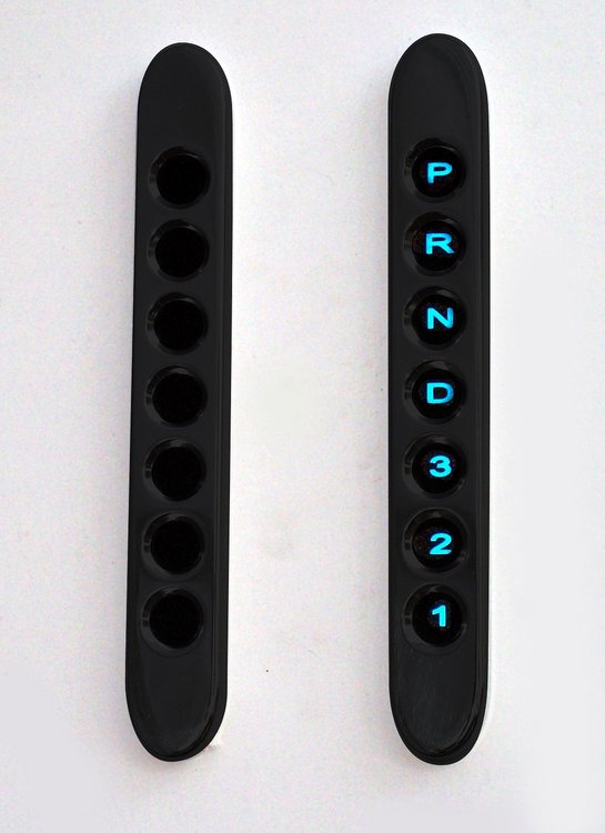 90927-01 7-Lamp Panel, Vertical, Powdercoat Black