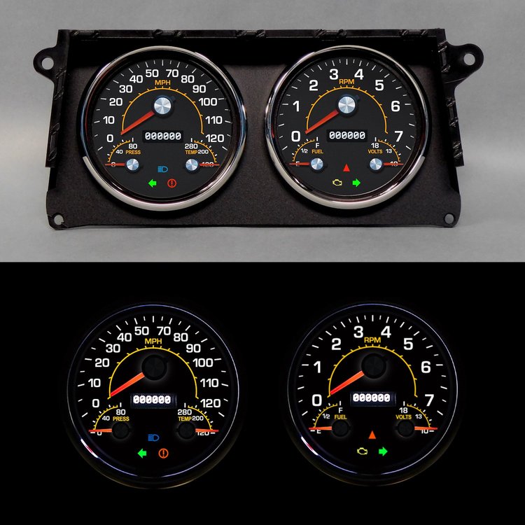 91208-01 M-102 Series Direct-Fit Gauge Kit, 91-96 GM G-Vans, Black