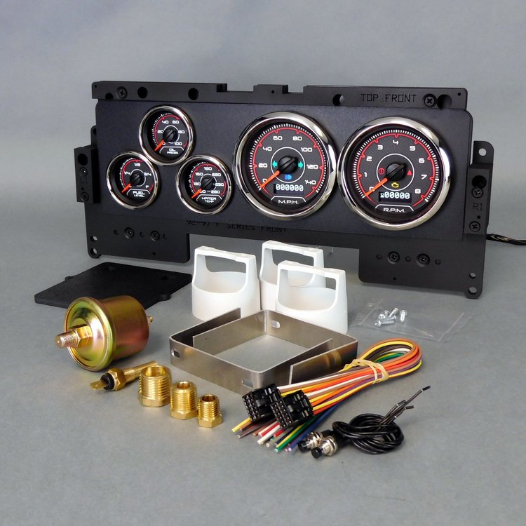 92001-01 CFR Redline Series Direct-Fit Gauge Kit, Ford Truck, Black