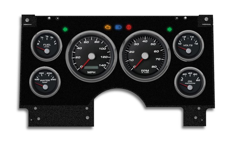 94111-01 Performance Series Direct-Fit Gauge Kit, GMc/Chevy S10/S15 94-97, Black