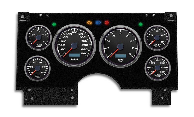 94211-01M Performance Ii Series Direct-Fit Gauge Kit, GMc/Chevy S10/S15 94-97, Black