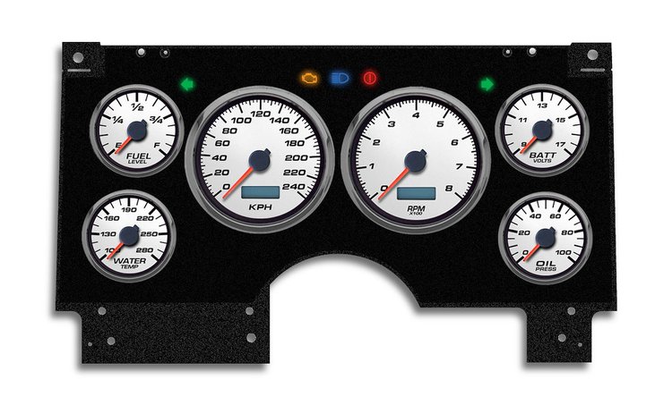 94211-03M Performance Ii Series Direct-Fit Gauge Kit, GMc/Chevy S10/S15 94-97, White