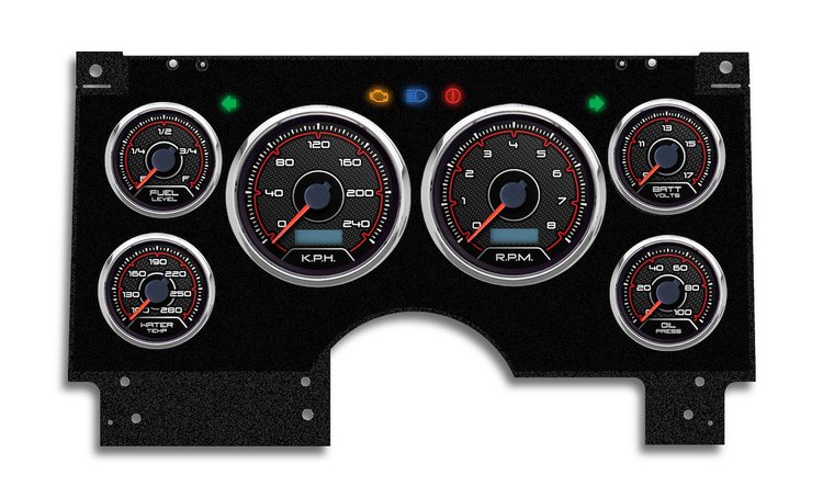 94311-01M CFR Redline Series Direct-Fit Gauge Kit, GMc/Chevy S10/S15 94-97, Black