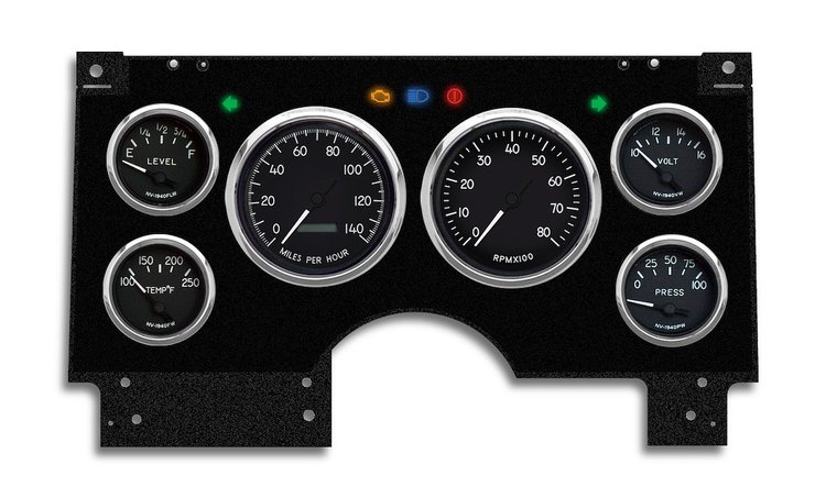 94411-01 1940 Series Direct-Fit Gauge Kit, GMc/Chevy S10/S15 94-97, Black