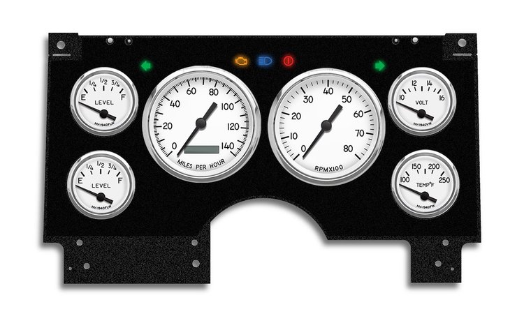 94411-03 1940 Series Direct-Fit Gauge Kit, GMc/Chevy S10/S15 94-97, White