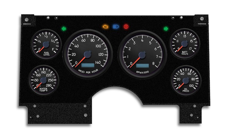 94421-01 Aviator Series Direct-Fit Gauge Kit, GMc/Chevy S10/S15 94-97, Black