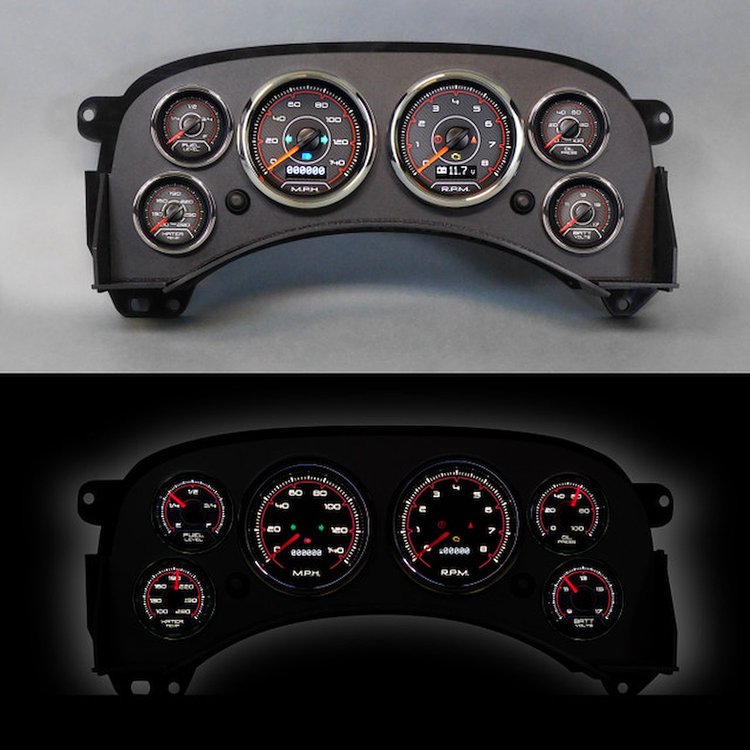 99601-02 CFR Redline Series Direct-Fit Gauge Kit, GM Truck, Beige