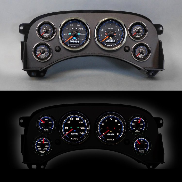 99601-05 CFR Redline Series Direct-Fit Gauge Kit, GM Truck, Blue