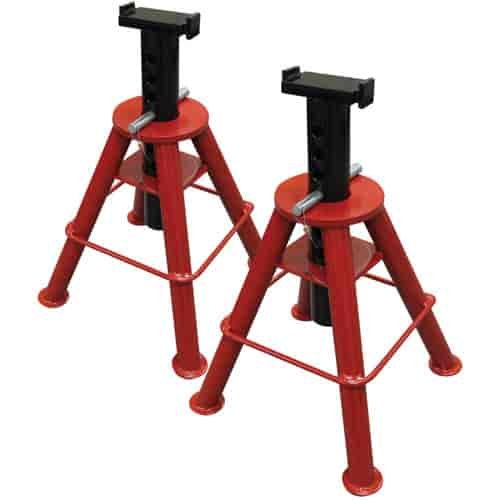 10 Ton Medium Height Pin Type Jack Stands (Pair)