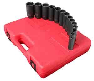 13pc. SAE Deep Impact Socket Set 1/2" Drive