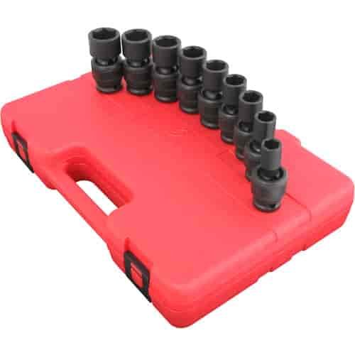 9pc. SAE Universal Impact Socket Set 1/2" Drive