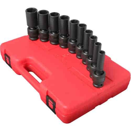 10pc. SAE Universal Deep Impact Socket Set 1/2" Drive