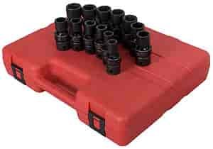 13pc. Metric Universal Impact Socket Set 1/2" Drive