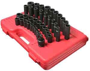 39pc. SAE Master Impact Socket Set 1/2" Drive