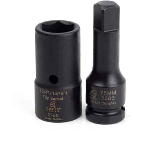 3/4" x 13/16" Flip Socket & 3" Extension Bar 1/2" Drive