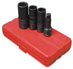 4pc. SAE & Metric Deep Thin Wall Flip Socket Set 1/2" Drive