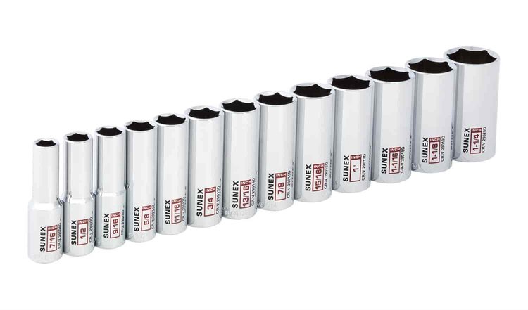 13PC.1/2"DR DEEP SOCK-SAE