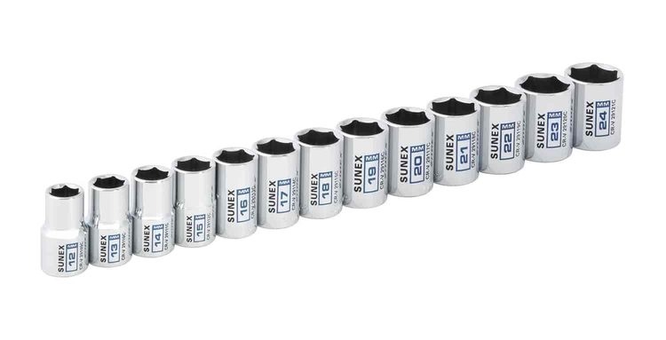 13PC.1/2"DR SOCK SET-MM