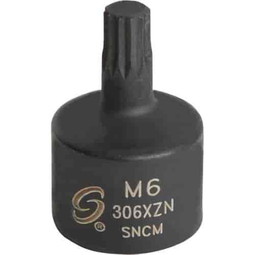 M6 Stubby Triple Square Impact Socket 3/8" Drive