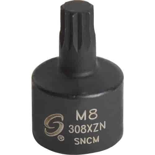 M8 Stubby Triple Square Impact Socket 3/8" Drive