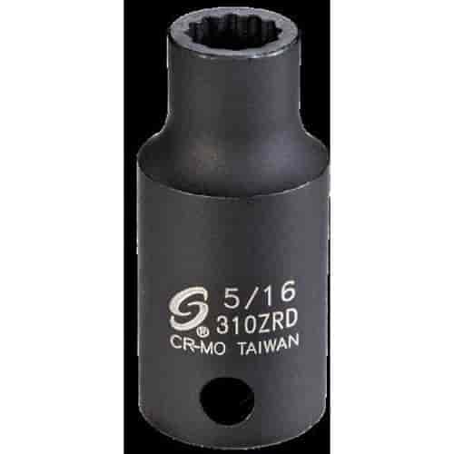 5/16" 12-Point Semi-Deep Impact Socket 3/8" Drive
