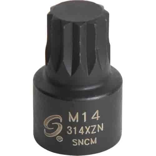 M14 Stubby Triple Square Impact Socket 3/8" Drive