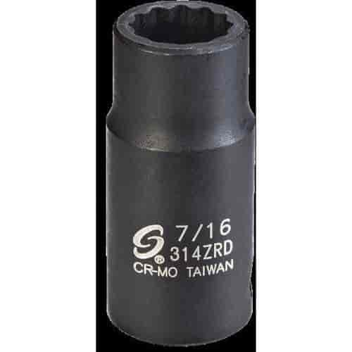 7/16" 12-Point Semi-Deep Impact Socket 3/8" Drive