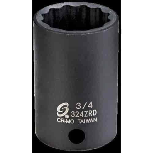 3/4" 12-Point Semi-Deep Impact Socket 3/8" Drive