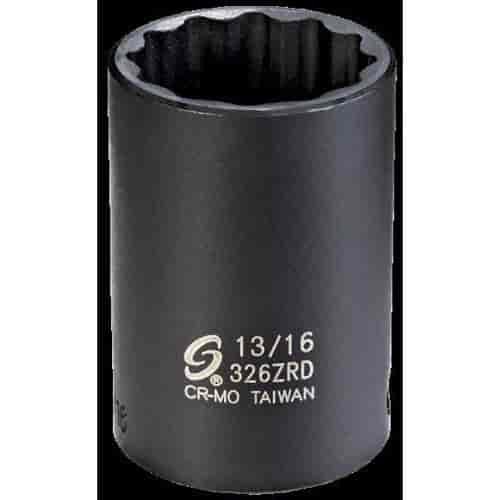 13/16" 12-Point Semi-Deep Impact Socket 3/8" Drive