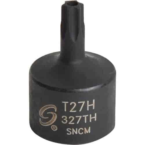 T27H Stubby TAMPR Internal Star Impact Socket 3/8" Drive