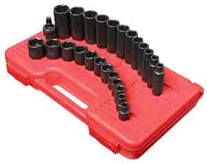 25pc. SAE Master Impact Socket Set 3/8" Drive