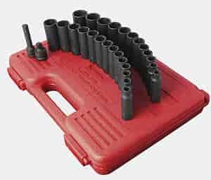 28pc. SAE & Metric Master Double Deep Impact Socket Set 3/8" Drive
