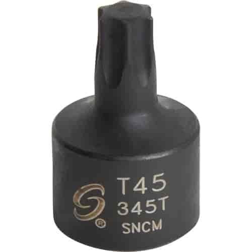 T45 Stubby Internal Star Impact Socket 3/8" Drive