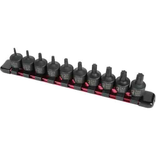 10pc. Stubby Impact Star Bit Socket Set 3/8" Drive