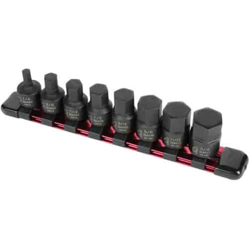 8pc. SAE Stubby Impact Hex Driver Set 3/8" Drive