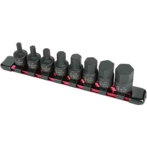 8pc. Metric Stubby Impact Hex Driver Set 3/8" Drive