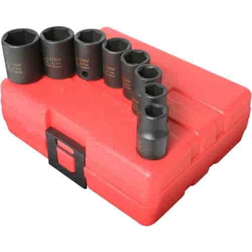 8pc. Metric Impact Socket Set 3/8" Drive