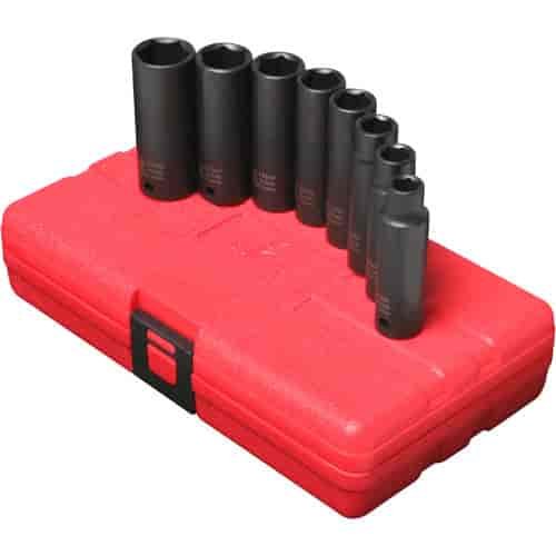 8pc. Metric Deep Impact Socket Set 3/8" Drive