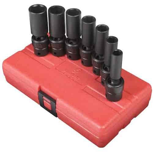 7pc. SAE Universal Deep Impact Socket Set 3/8" Drive