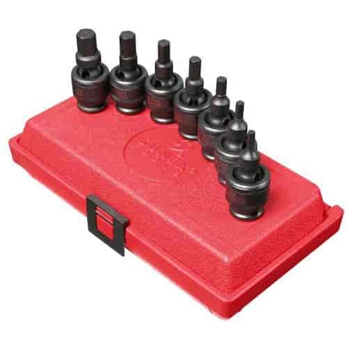 7pc. Metric Universal Hex Impact Socket Set 3/8" Drive