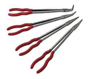 4 Pc. 16" Needle Nose Pliers Set Extra long for access into limited clearance areas